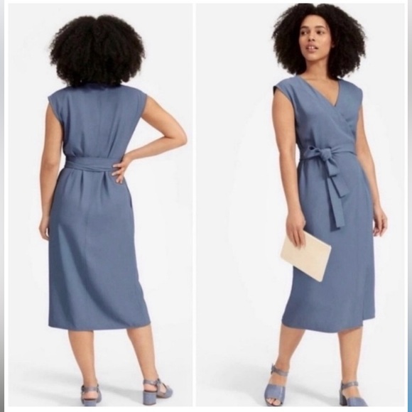 Everlane Dresses & Skirts - Everlane Womens Japanese GoWeave Short-Sleeve Wrap Dress Size 4